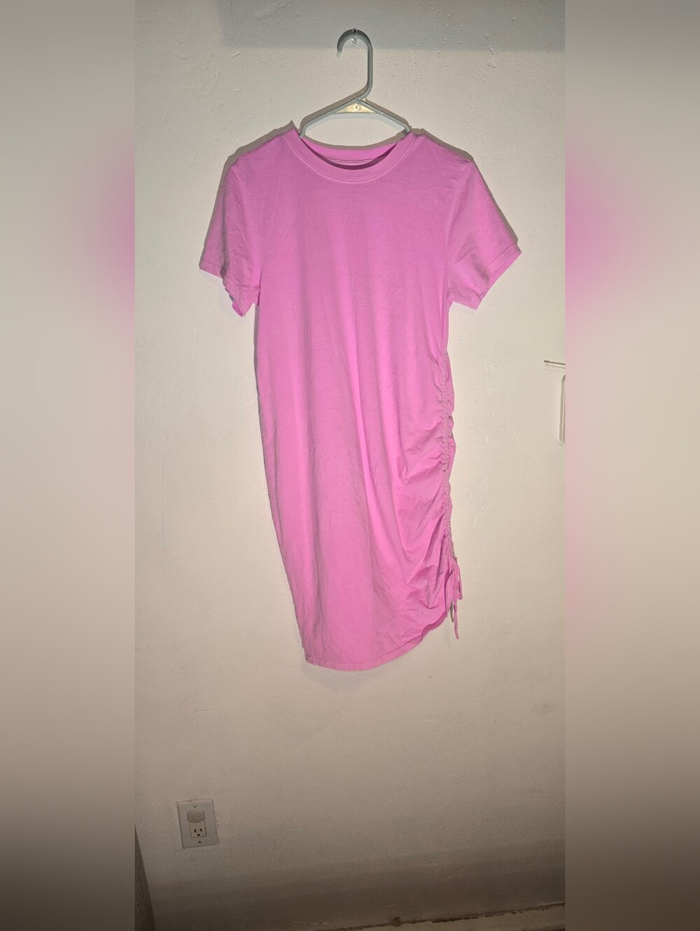 Universal Thread Pink Ruched Midi T-Shirt Dress
